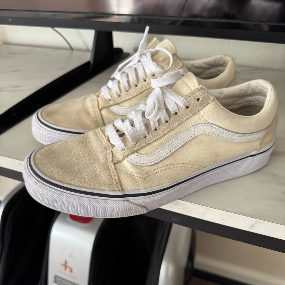 Vans Cream and White Sneakers